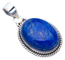 StarGems  Natural Lapis Lazuli Handmade 925 Sterling Silver Pendant 1.5" F5390