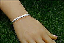 StarGems  Opening Love&rose Handmade 999 Sterling Silver Bangle Cuff Bracelet For Women Cb0102