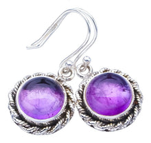 StarGems  Natural Amethyst Handmade 925 Sterling Silver Earrings 1.25" F5607