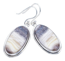 StarGems  Natural Zebra Calcite Handmade 925 Sterling Silver Earrings 1.75" F5523