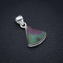 StarGems  Natural Ruby Zoisite Handmade 925 Sterling Silver Pendant 1.25" F4642