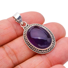 StarGems  Natural Amethyst Handmade 925 Sterling Silver Pendant 1.5" F5323