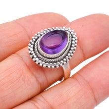 StarGems  Natural Amethyst Handmade 925 Sterling Silver Ring 9 F2845