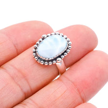 StarGems® Natural Larimar Handmade 925 Sterling Silver Ring 6.25 F0836