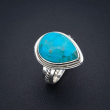 StarGems  Natural Turquoise Handmade 925 Sterling Silver Ring 7 F0444