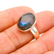 StarGems  Natural Labradorite Handmade 925 Sterling Silver Ring 8 F0157