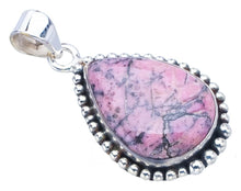 StarGems® Natural Rhodonite Handmade 925 Sterling Silver Pendant 1.5" F3592