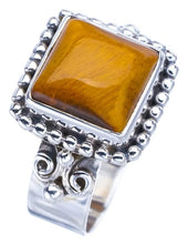 StarGems  Natural Tigers Eye Handmade 925 Sterling Silver Ring 7.75 F1890