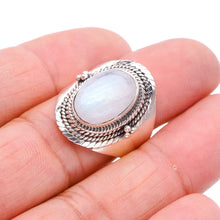 StarGems® Natural Moonstone Handmade 925 Sterling Silver Ring 9 F0791