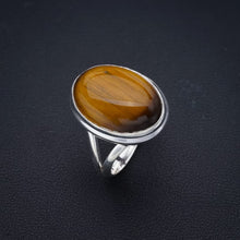 StarGems  Natural Tiger Eye Handmade 925 Sterling Silver Ring 7.75 F1106