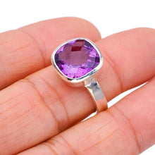 StarGems  Natural Amethyst Handmade 925 Sterling Silver Ring 7.25 F2833