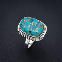 StarGems  Natural Copper Turquoise Handmade 925 Sterling Silver Ring 6.75 F2233