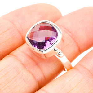 StarGems® Natural Amethyst Handmade 925 Sterling Silver Ring 9 E9221