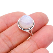 StarGems  Natural Moonstone Handmade 925 Sterling Silver Ring 6 F0770