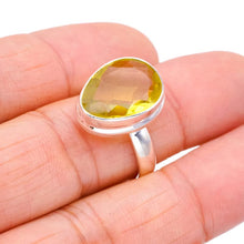 StarGems  Natural Citrine Handmade 925 Sterling Silver Ring 8.25 F2969