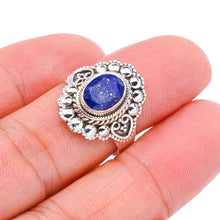 StarGems  Natural Lapis Lazuli Handmade 925 Sterling Silver Ring 8.25 F1802