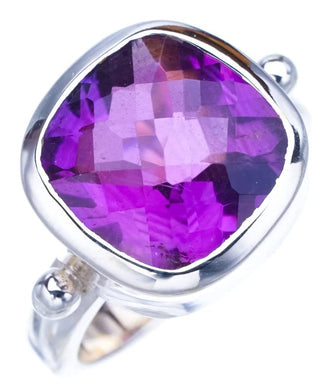 StarGems  Natural Amethyst Handmade 925 Sterling Silver Ring 6 F2899