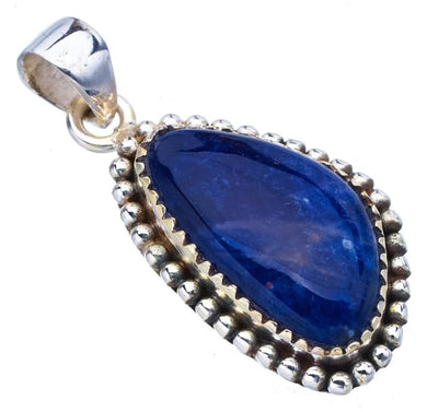 StarGems  Natural Sodalite Handmade 925 Sterling Silver Pendant 1.5