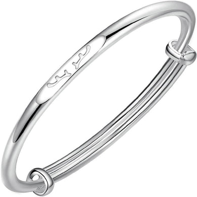 StarGems® Adjustable Deer Handmade 999 Sterling Silver Bangle Bracelet For Women Cb0213