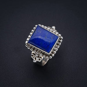 StarGems  Natural Lapis Lazuli Handmade 925 Sterling Silver Ring 7.25 F1824