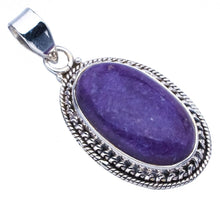 StarGems  Natural Purple Lepidolite Handmade 925 Sterling Silver Pendant 1.5" F4251