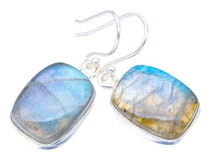 StarGems® Natural Labradorite Handmade 925 Sterling Silver Earrings 1.25" F5776