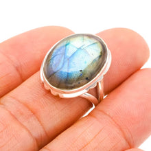 StarGems  Natural Labradorite Handmade 925 Sterling Silver Ring 5.75 F0131