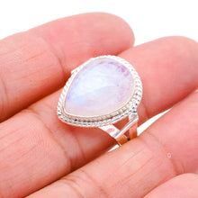 StarGems  Natural Moonstone Handmade 925 Sterling Silver Ring 9.75 F0707