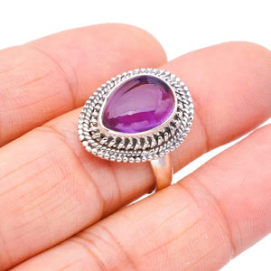 StarGems  Natural Amethyst Handmade 925 Sterling Silver Ring 8.25 F2890