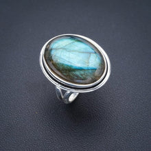 StarGems® Natural Labradorite Handmade 925 Sterling Silver Ring 5 F0102