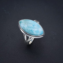 StarGems® Natural Larimar Handmade 925 Sterling Silver Ring 7 F0816