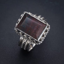 StarGems  Natural Blood Stone Handmade 925 Sterling Silver Ring 9 E9282