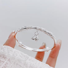 StarGems® Adjustable Blossoms and Seedpod Handmade 999 Sterling Silver Bangle Bracelet For Women Cb0178
