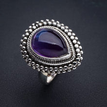 StarGems  Natural Amethyst Handmade 925 Sterling Silver Ring 7.5 E9295