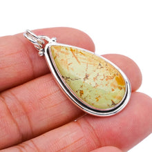 StarGems  Natural Australian Variscite Handmade 925 Sterling Silver Pendant 1.5" F4384