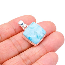 StarGems  Natural Larimar Handmade 925 Sterling Silver Pendant 1" F3481