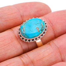 StarGems  Natural Turquoise Handmade 925 Sterling Silver Ring 8 F0431