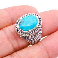 StarGems  Natural Turquoise Handmade 925 Sterling Silver Ring 7.25 F0313