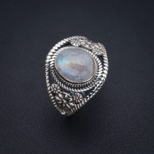 StarGems  Natural Moonstone DaisyHandmade 925 Sterling Silver Ring 7.75 F2725