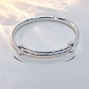 StarGems  Adjustable Wide-band Stars Handmade 999 Sterling Silver Bangle Bracelet For Women Cb0197