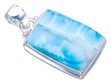 StarGems  Natural Larimar Handmade 925 Sterling Silver Pendant 1.25" F3485