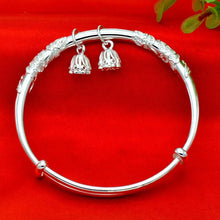 StarGems® Adjustable Seedpods&flower Handmade 999 Sterling Silver Bangle Bracelet For Women Cb0234