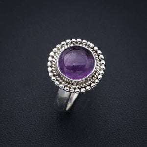 StarGems  Natural Amethyst Handmade 925 Sterling Silver Ring 7.75 F2895