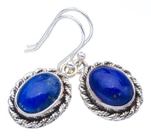 StarGems® Natural Lapis Lazuli Handmade 925 Sterling Silver Earrings 1.25" F5650