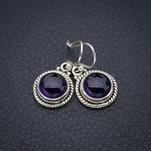 StarGems  Natural Amethyst Handmade 925 Sterling Silver Earrings 1.25" F5608