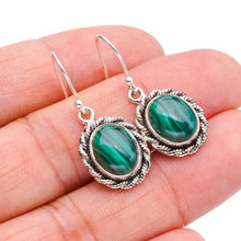 StarGems® Natural Malachite Handmade 925 Sterling Silver Earrings 1.25" F5636