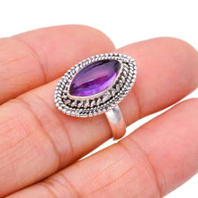 StarGems  Natural Amethyst Handmade 925 Sterling Silver Ring 7.25 F2862