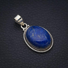 StarGems  Natural Lapis Lazuli Handmade 925 Sterling Silver Pendant 1.5" F5390