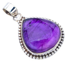 StarGems  Natural Amethyst Handmade 925 Sterling Silver Pendant 1.5" F5341