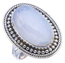 StarGems  Natural Moonstone Handmade 925 Sterling Silver Ring 6.75 F2731